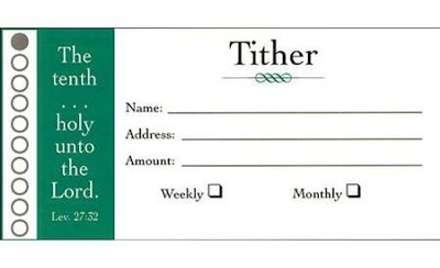 Green Tithe Church Offering Envelopes by Ministry Voice