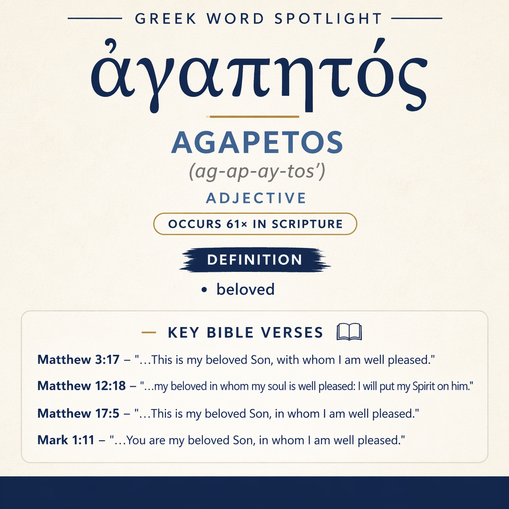 Exploring the Meaning of Agapetos in Greek statistics