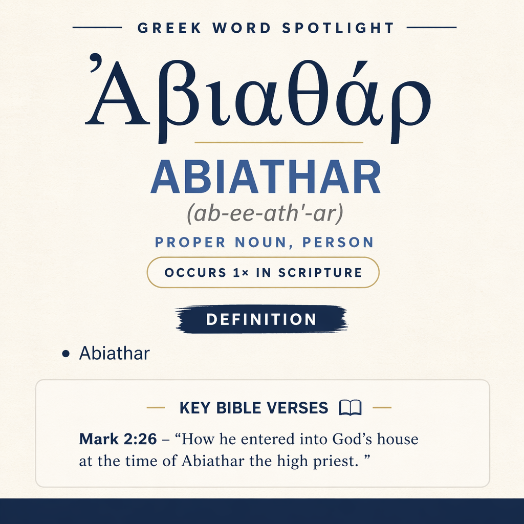 Understanding the Significance of Abiathar in Greek statistics