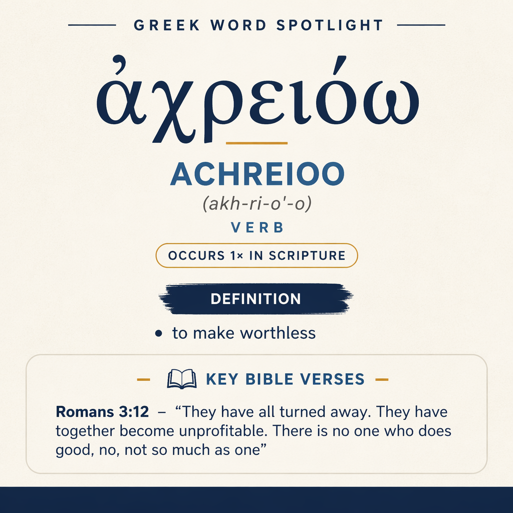 Exploring the Meaning of Achreioo in Greek statistics