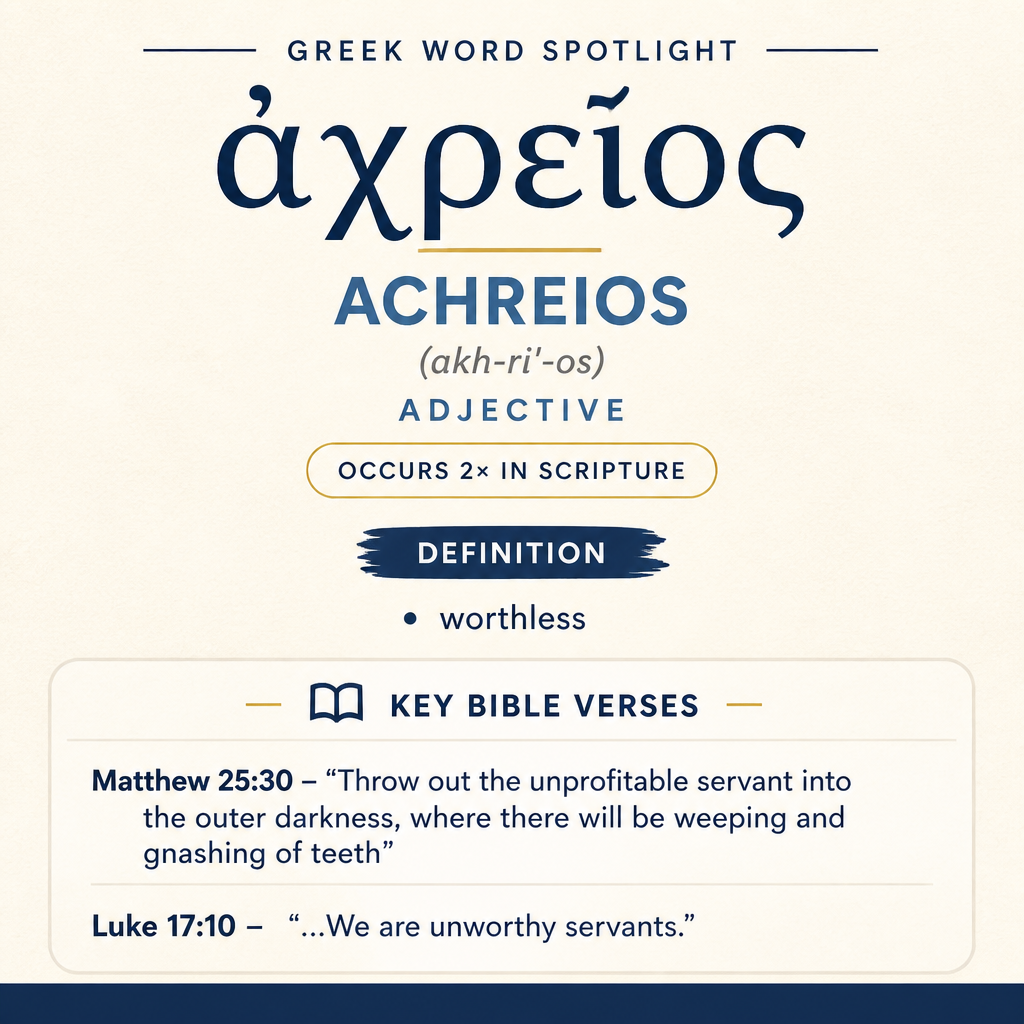 Exploring the Meaning of Achreios in Greek statistics