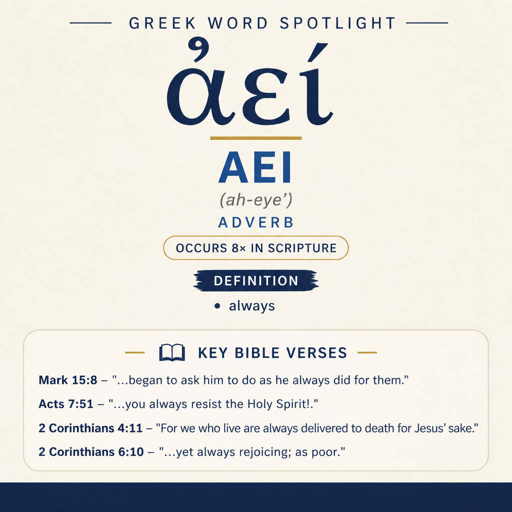 Exploring the Meaning of 'Aei' in Greek statistics