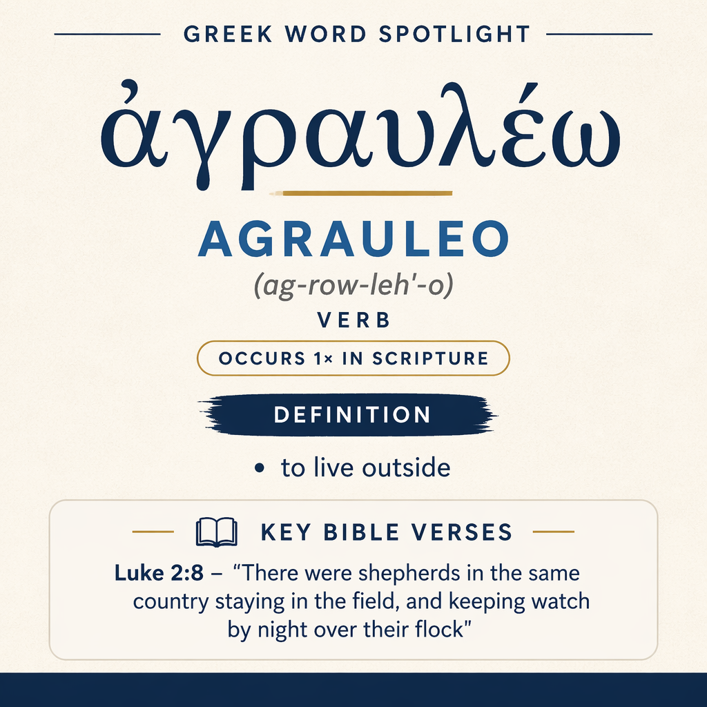 Exploring the Meaning of Agrauleo in Greek statistics