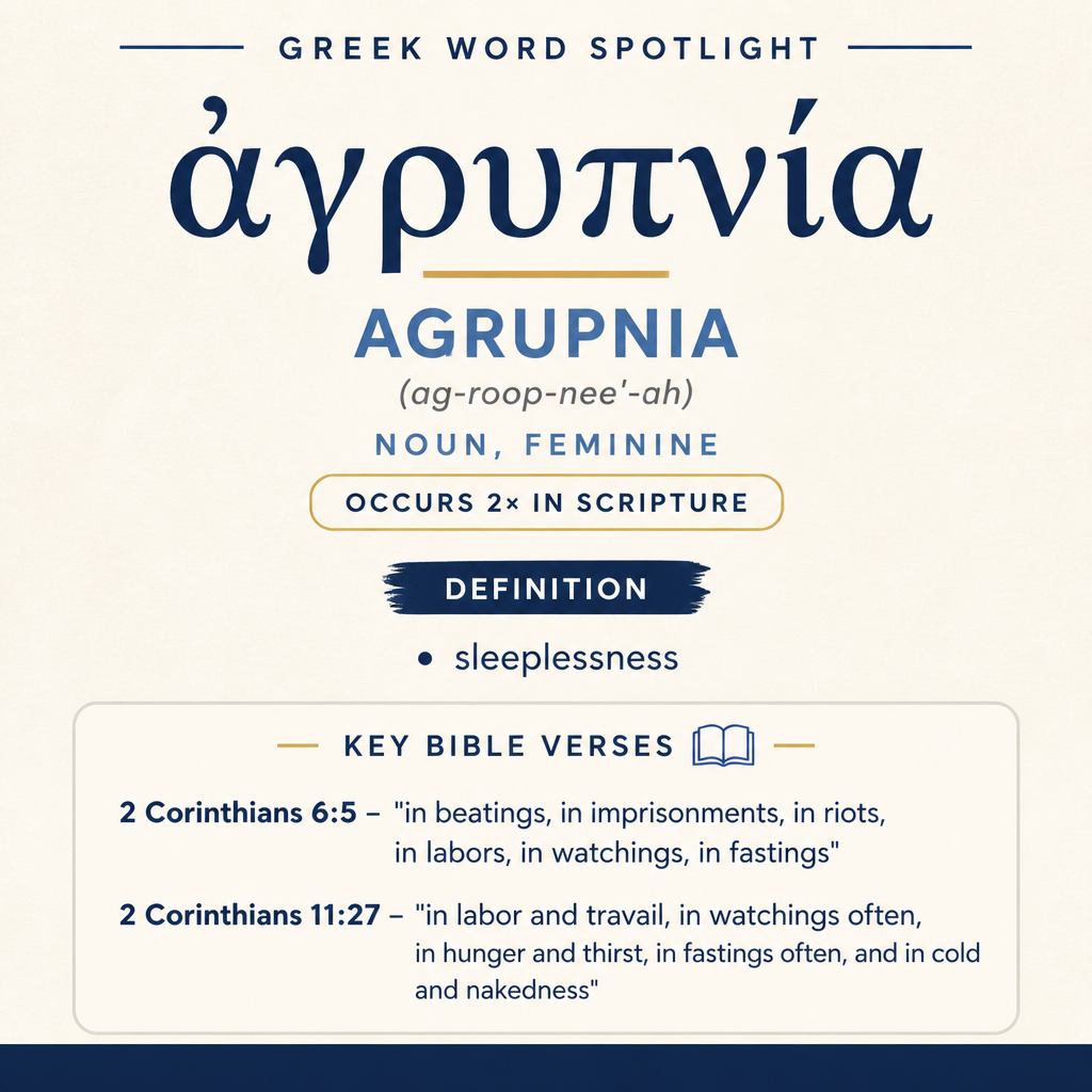 Exploring the Meaning of Agrupnia in Greek statistics