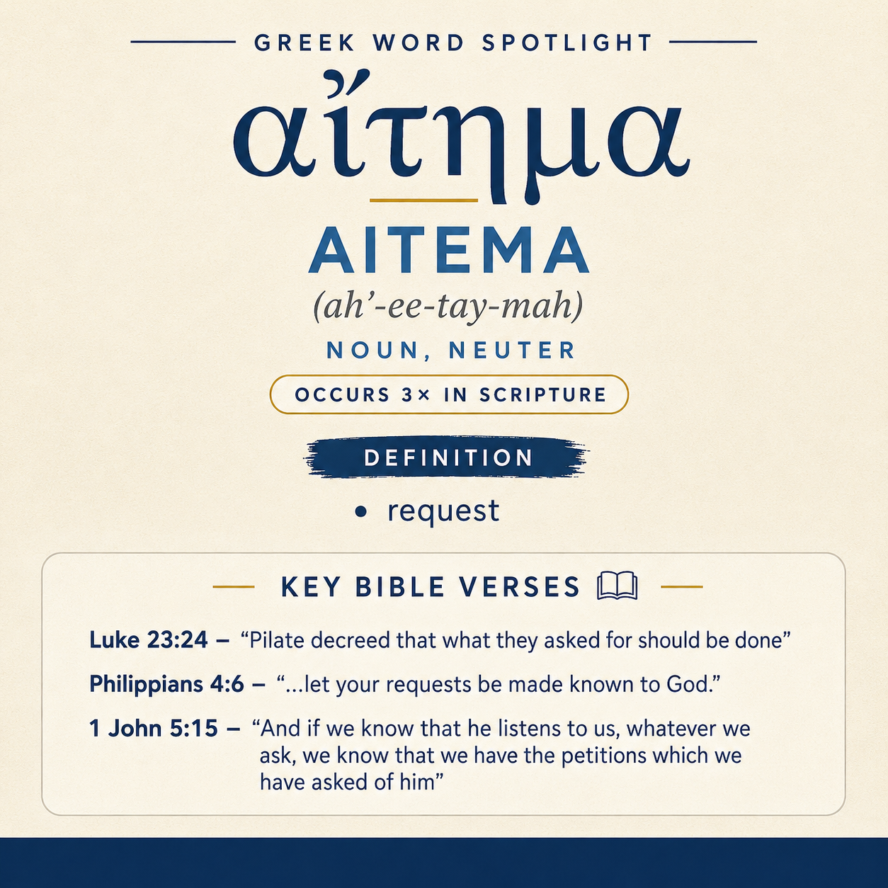 Exploring the Meaning of Aitema in Greek statistics