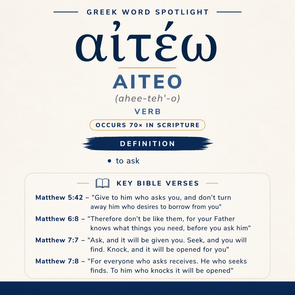 Exploring the Meaning of Aiteo in Greek statistics
