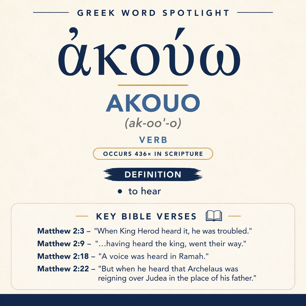 Exploring the Meaning of Akouo in Greek statistics