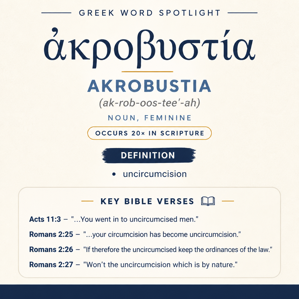 Here ἀκροβυστία appears twice and structures the sentence.