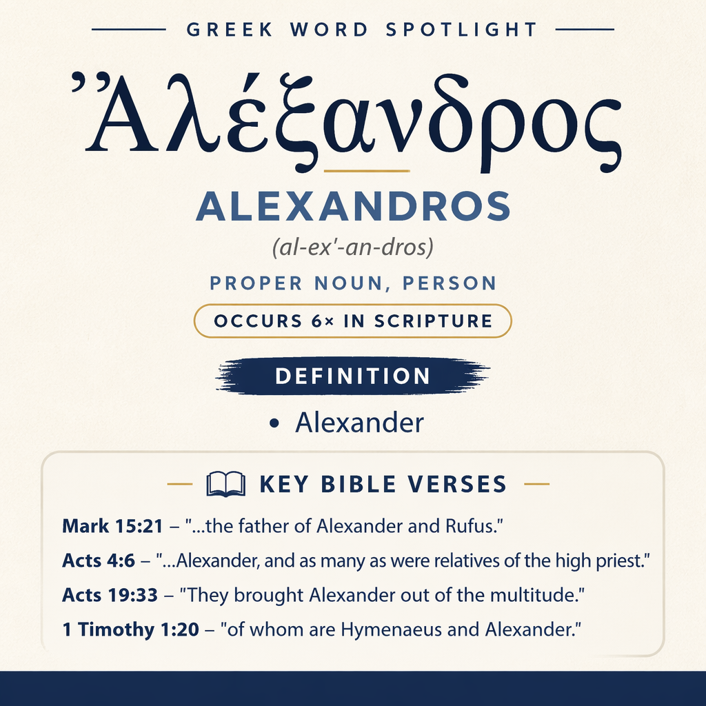 Exploring the Meaning of Alexandros in Greek statistics