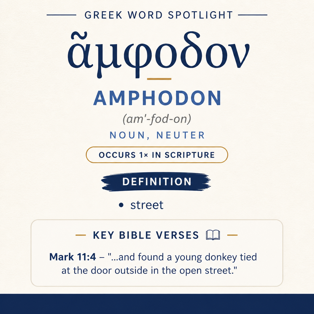 Exploring the Meaning of Amphodon in Greek statistics