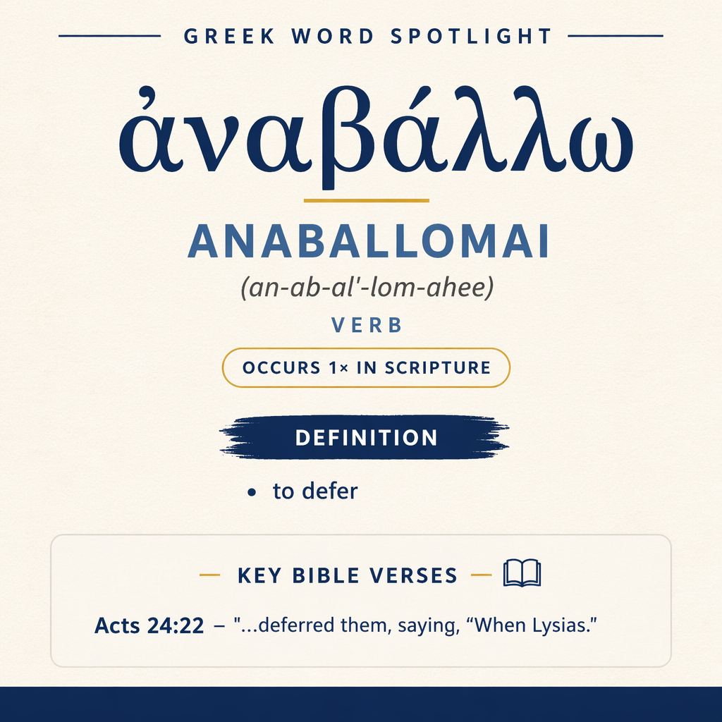 Exploring the Meaning of Anaballomai in Greek statistics