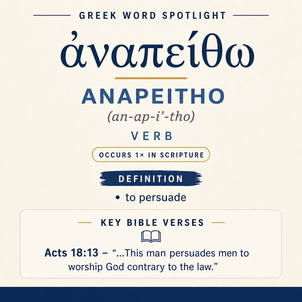 Exploring the Meaning of Anapeitho in Greek statistics
