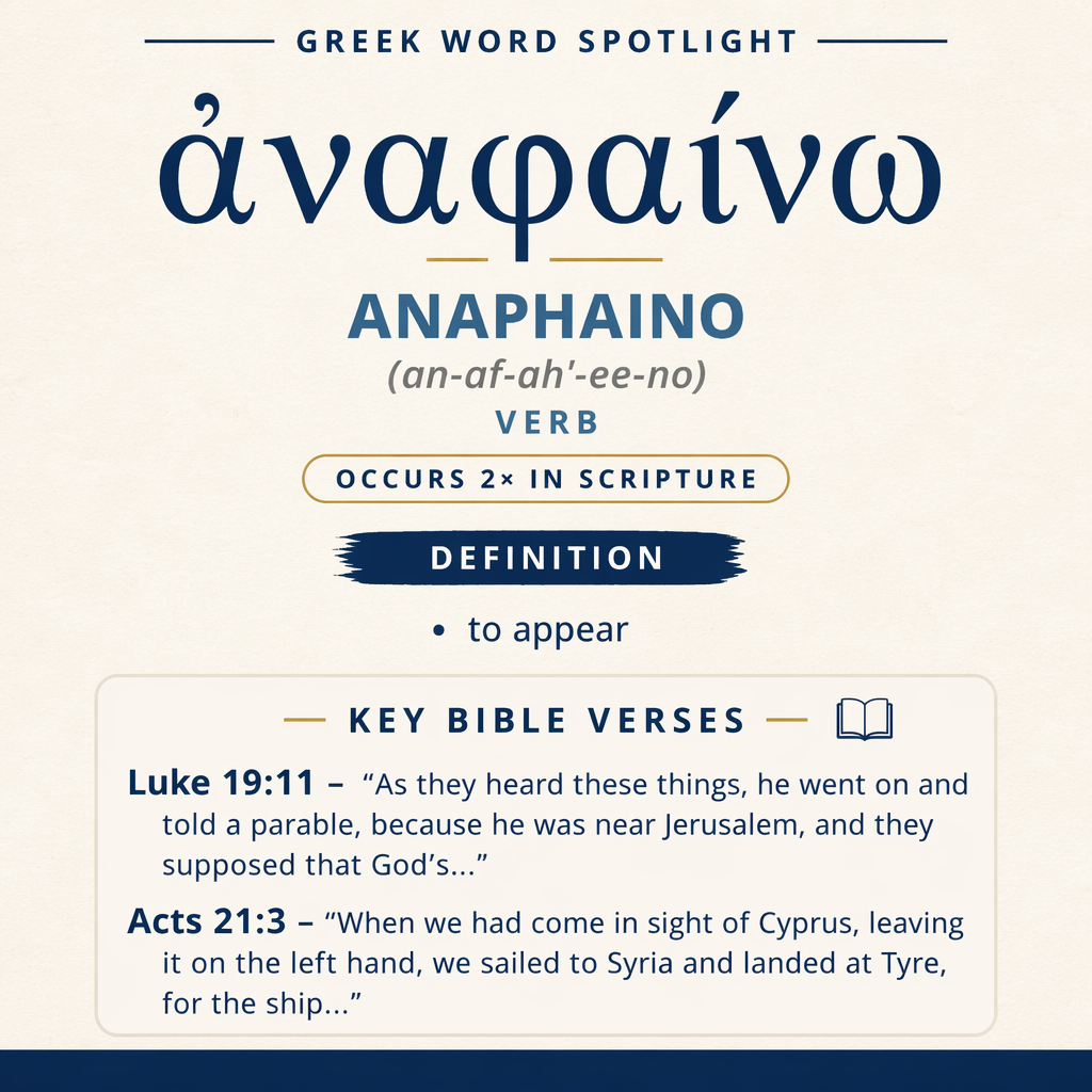 Exploring the Meaning of Anaphaino in Greek statistics
