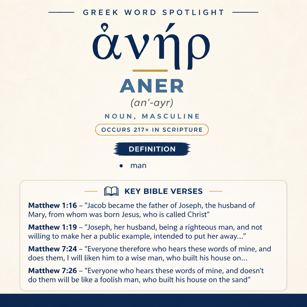 Exploring the Meaning of Aner in Greek statistics