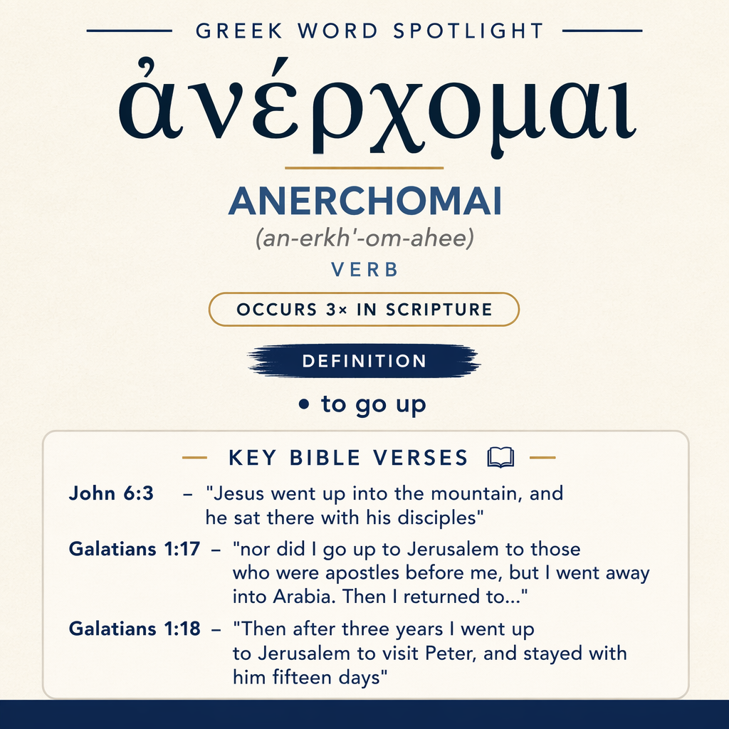 Exploring the Meaning of Anerchomai in Greek statistics