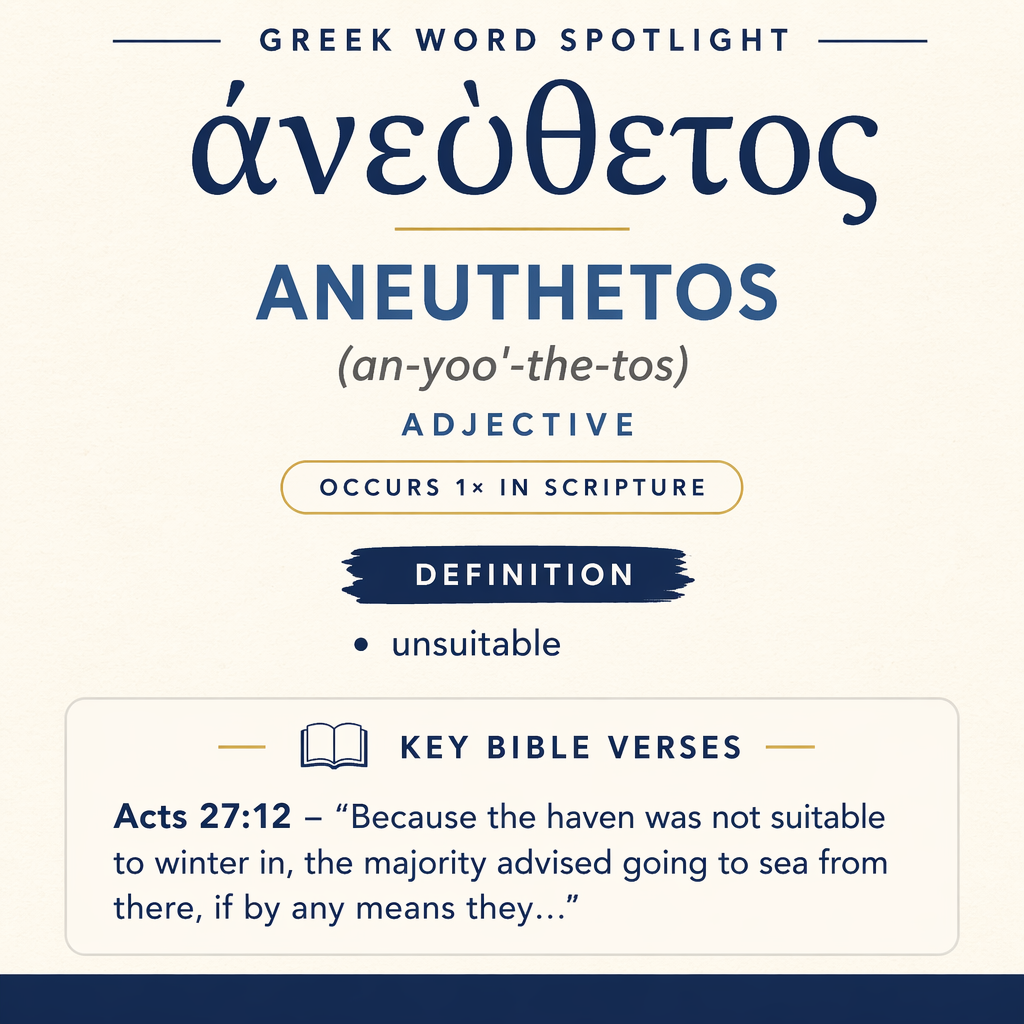 Exploring the Meaning of Aneuthetos in Greek statistics