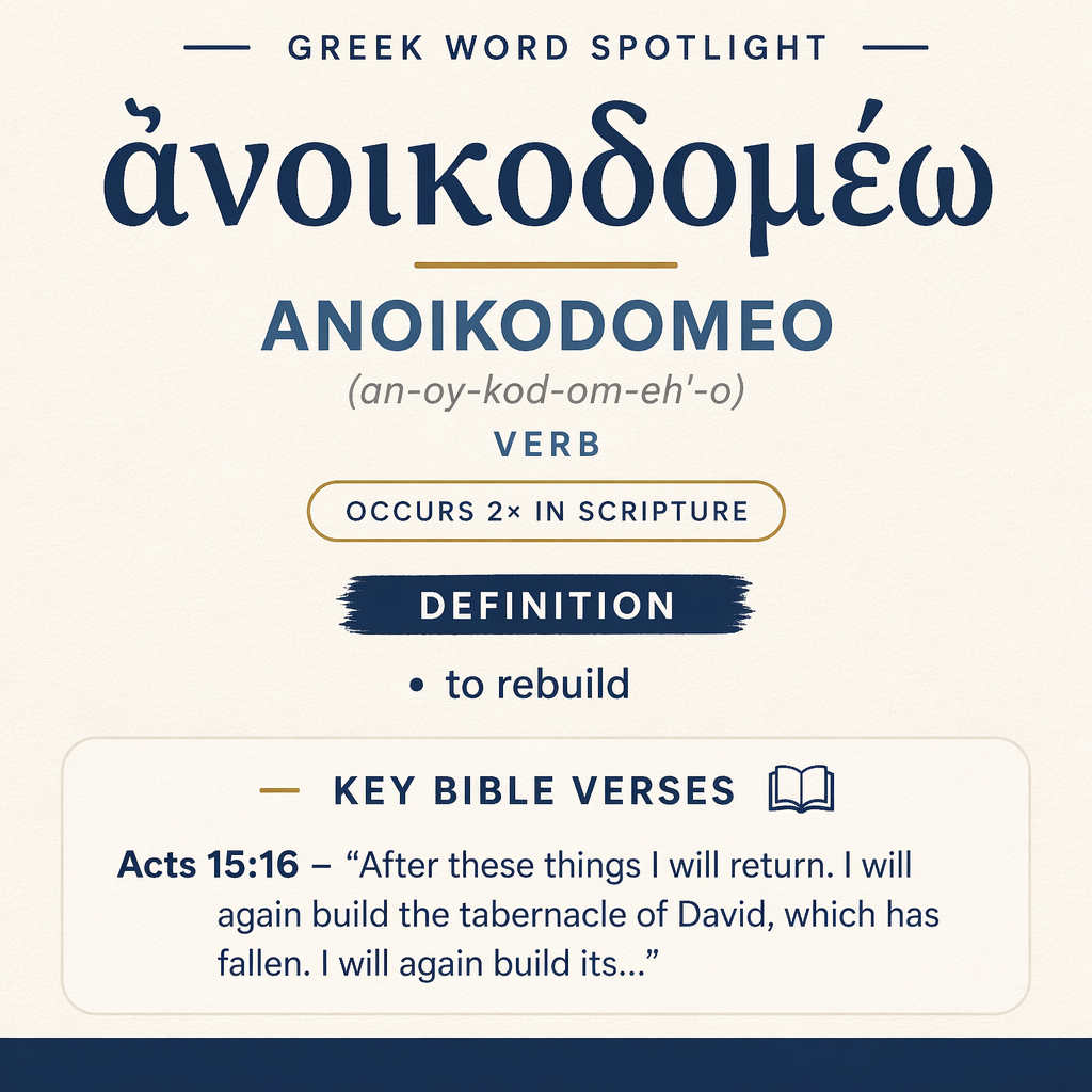 Exploring the Meaning of Anoikodomeo in Greek statistics