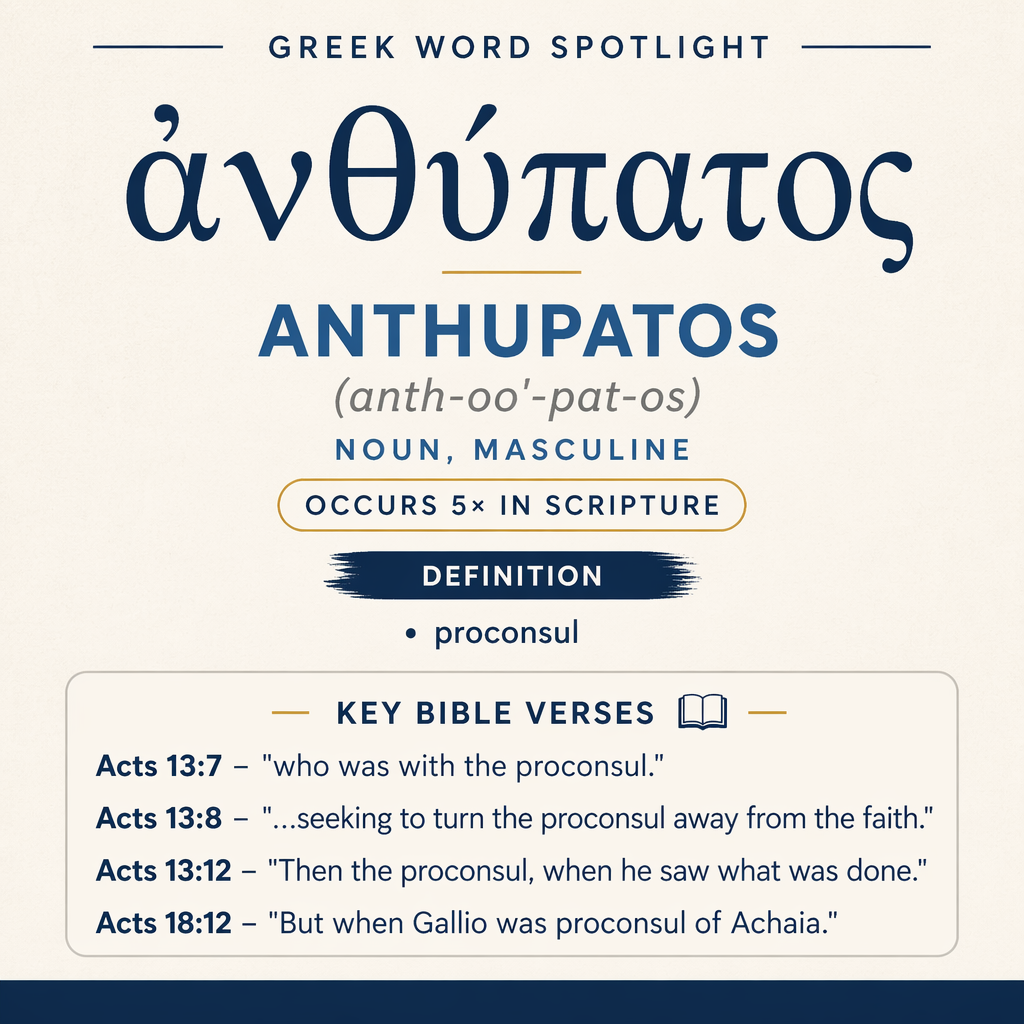 Exploring the Meaning of Anthupatos in Greek statistics