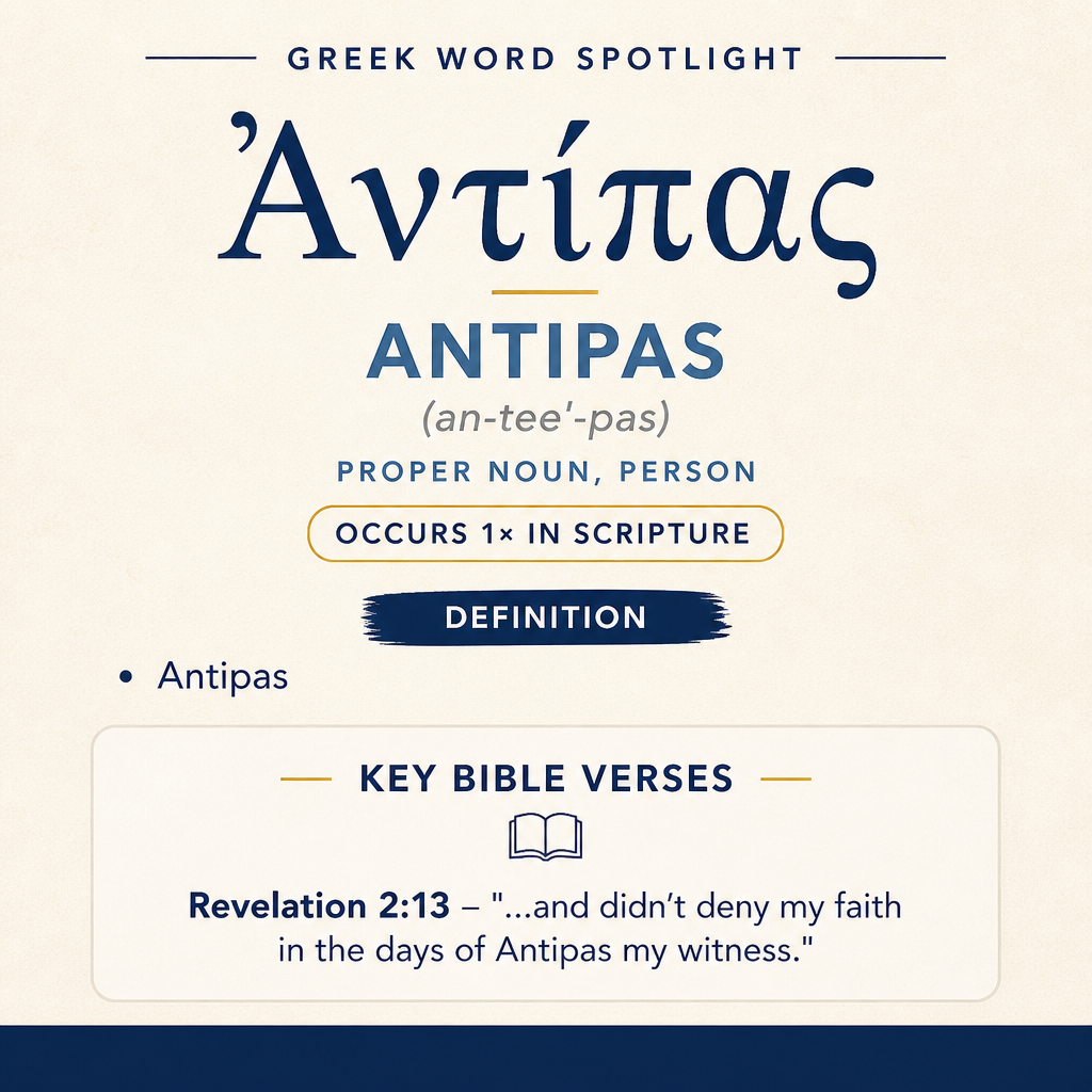 Exploring the Meaning of Antipas in Greek statistics