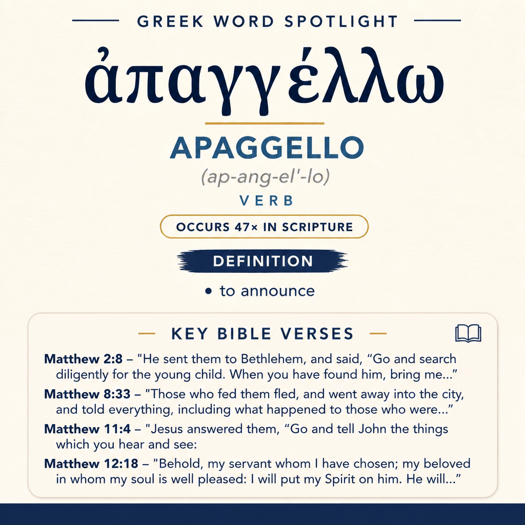 Exploring the Meaning of Apaggello in Greek statistics