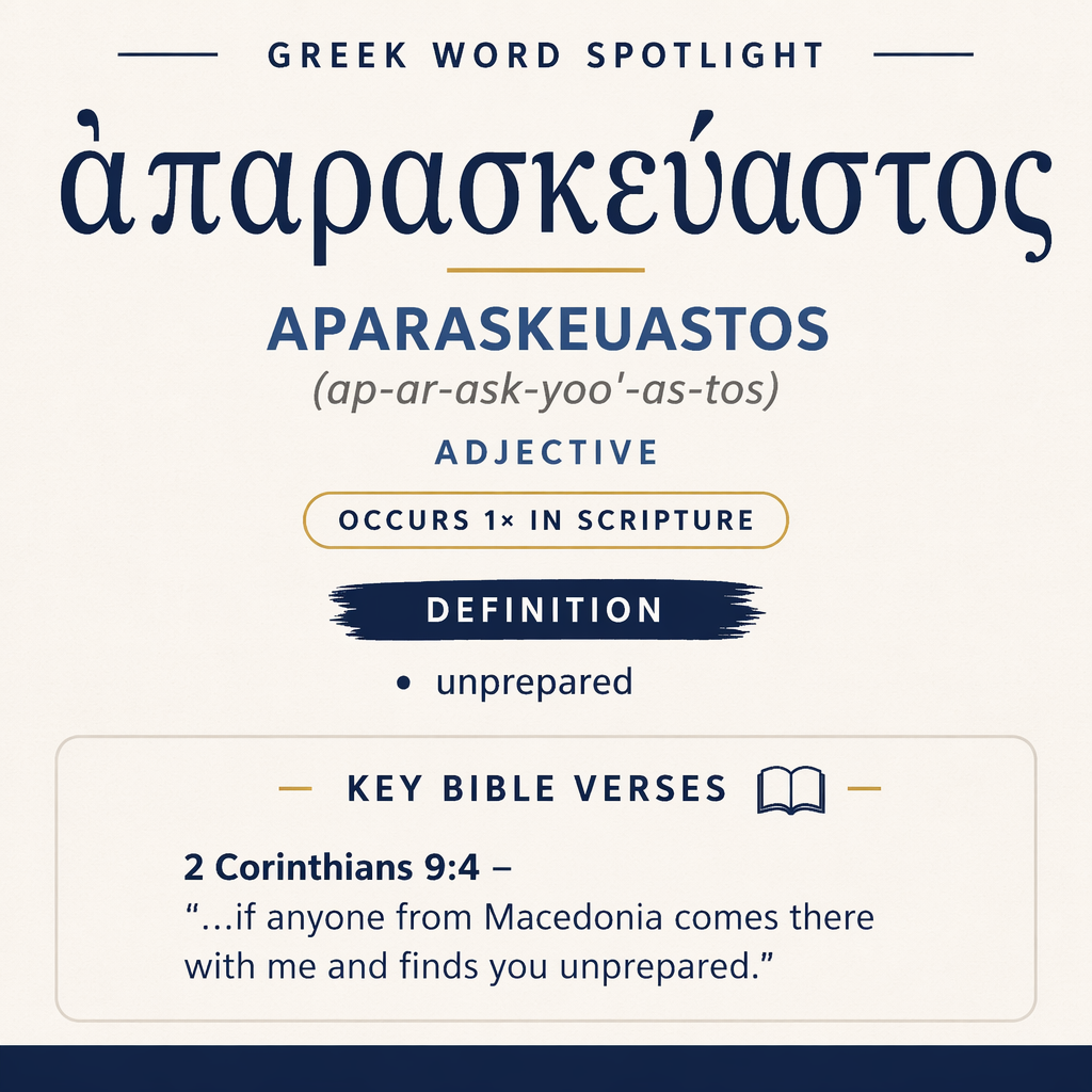 Exploring the Meaning of Aparaskeuastos in Greek statistics