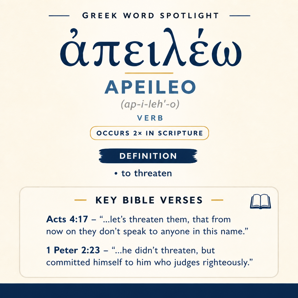 Exploring the Meaning of Apeileo in Greek statistics