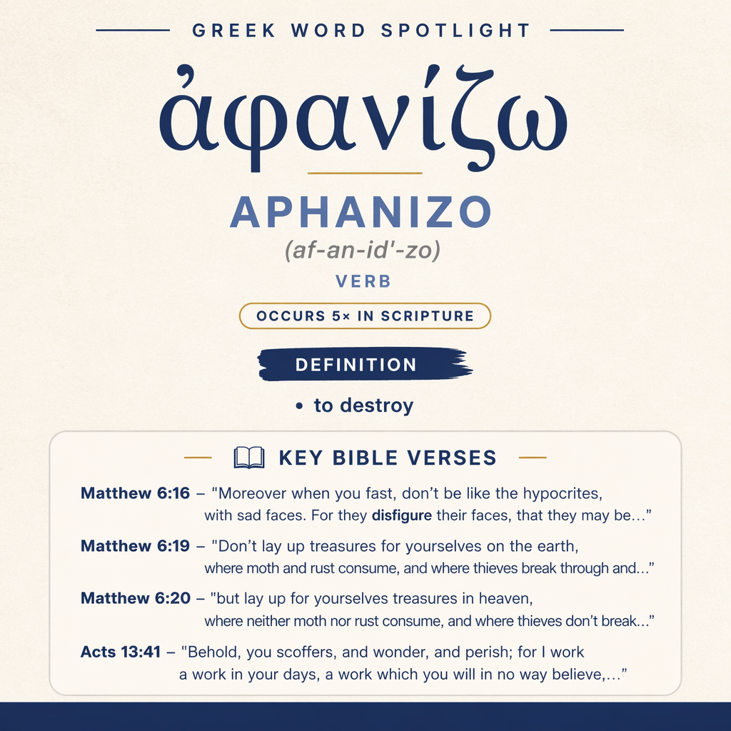 Exploring the Meaning of Aphanizo in Greek statistics