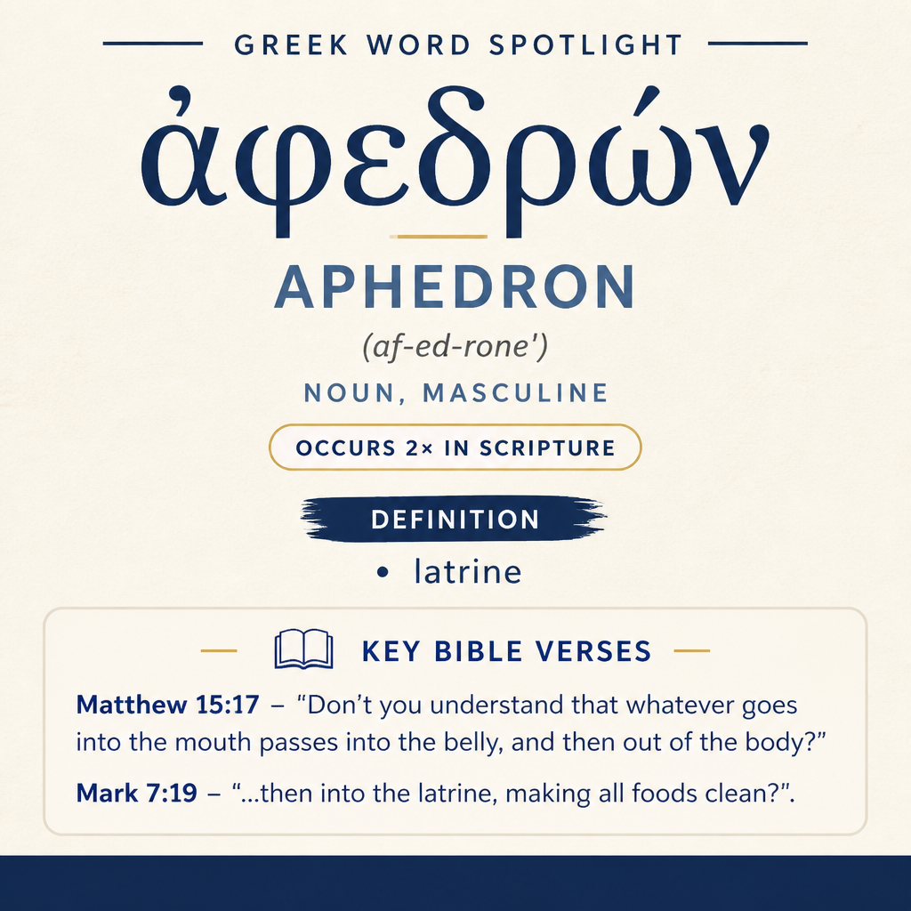 Exploring the Meaning of Aphedron in Greek statistics