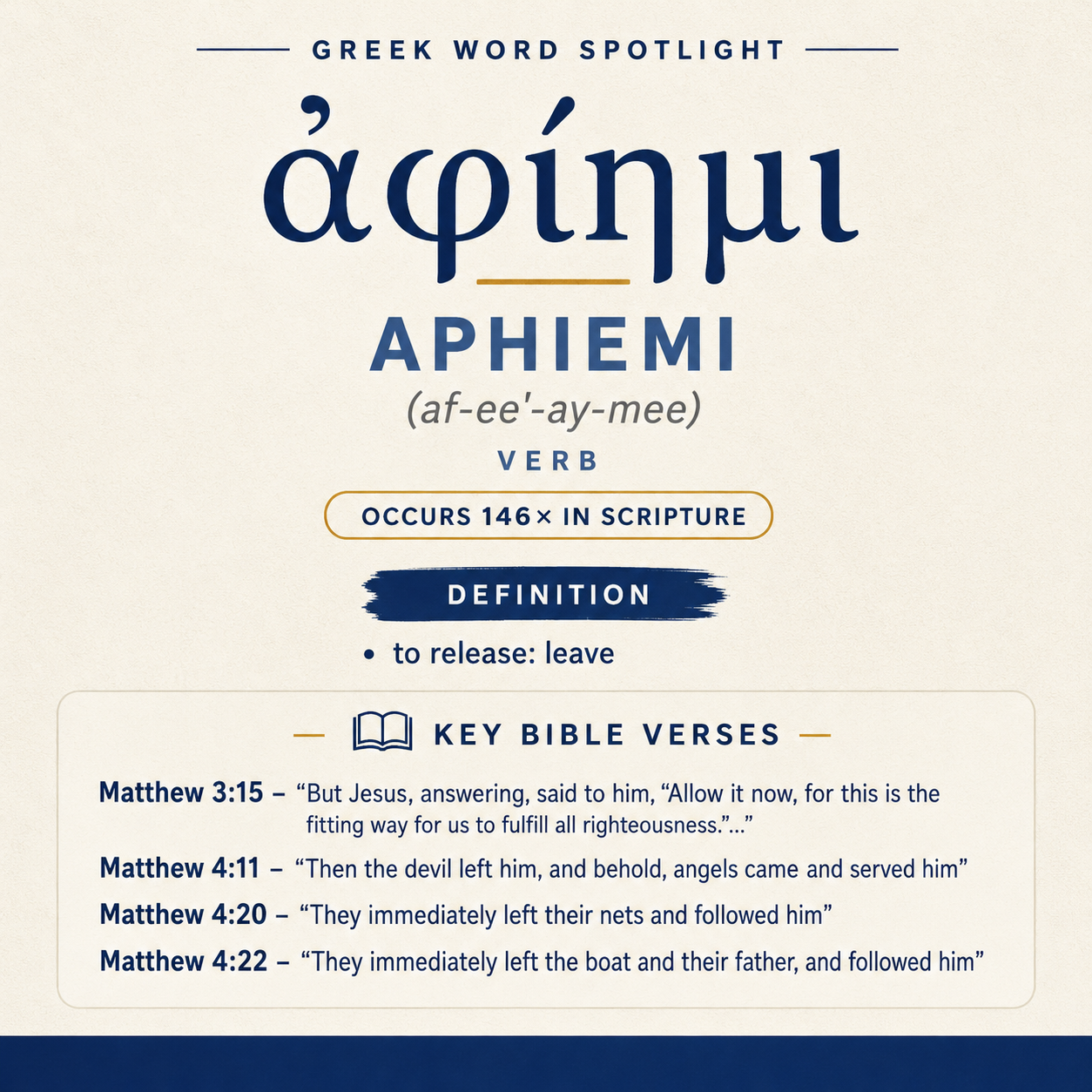 Exploring the Meaning of Aphiemi in Greek statistics
