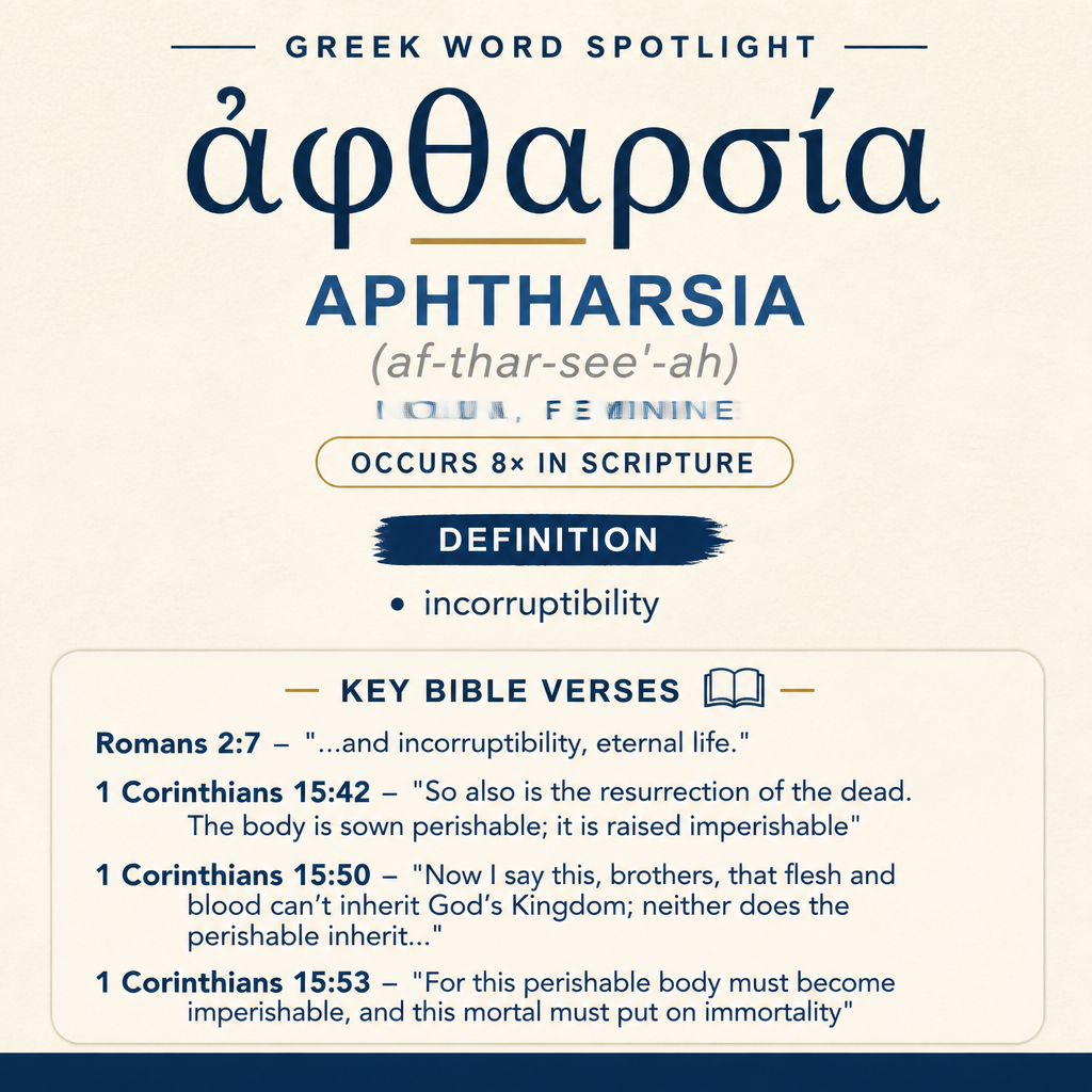 Exploring the Meaning of Aphtharsia in Greek statistics