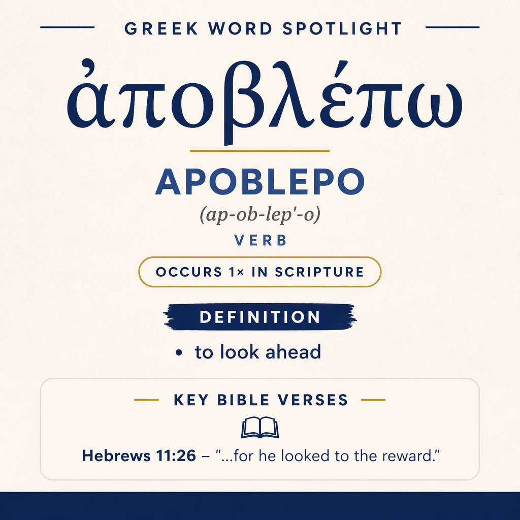 Exploring the Meaning of Apoblepo in Greek statistics