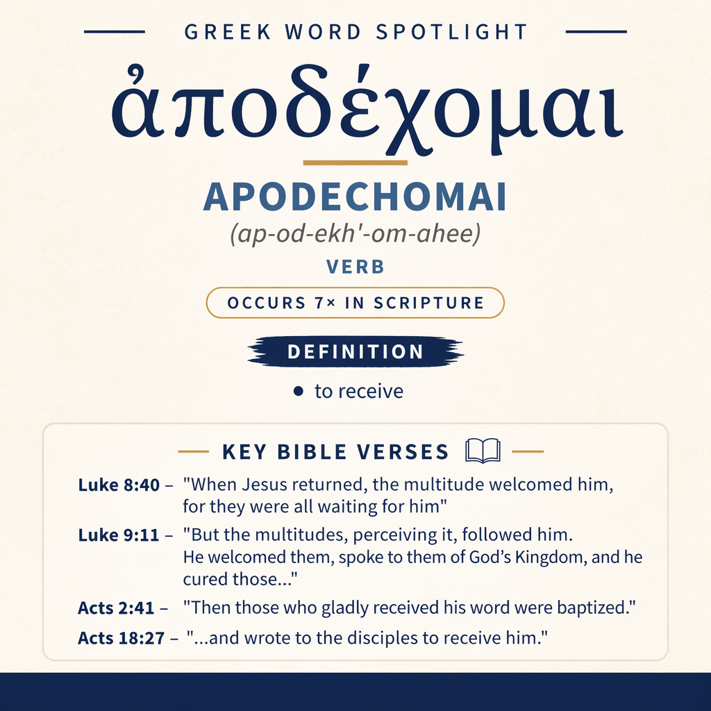 Exploring the Meaning of Apodechomai in Greek statistics