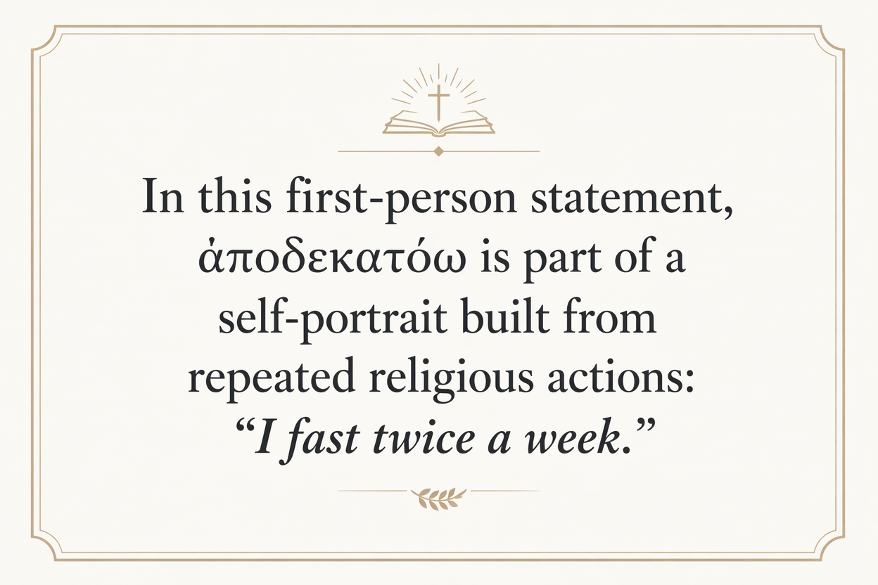 Key insight about Exploring the Meaning of Apodekatoo in Greek