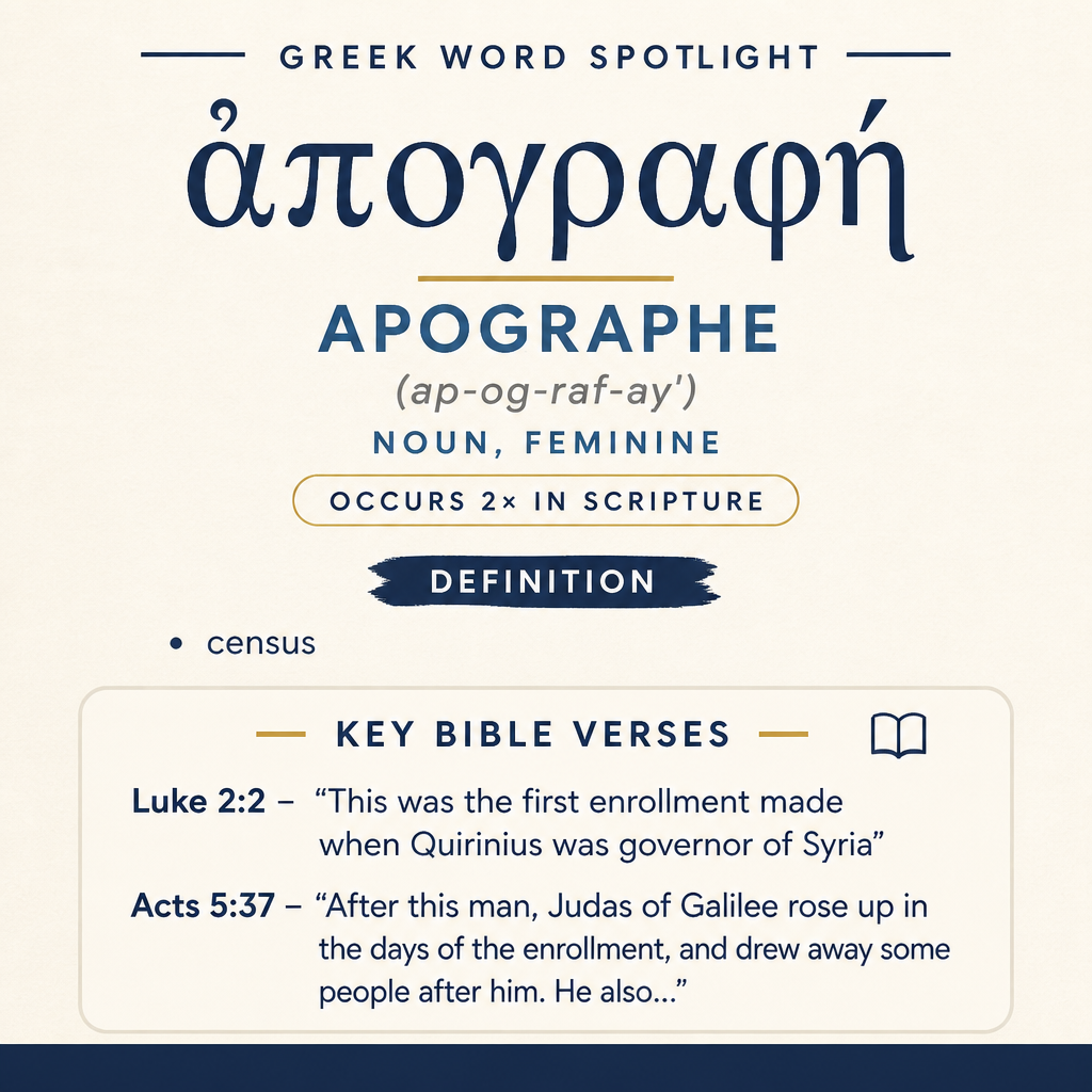Exploring the Meaning of Apographe in Greek statistics