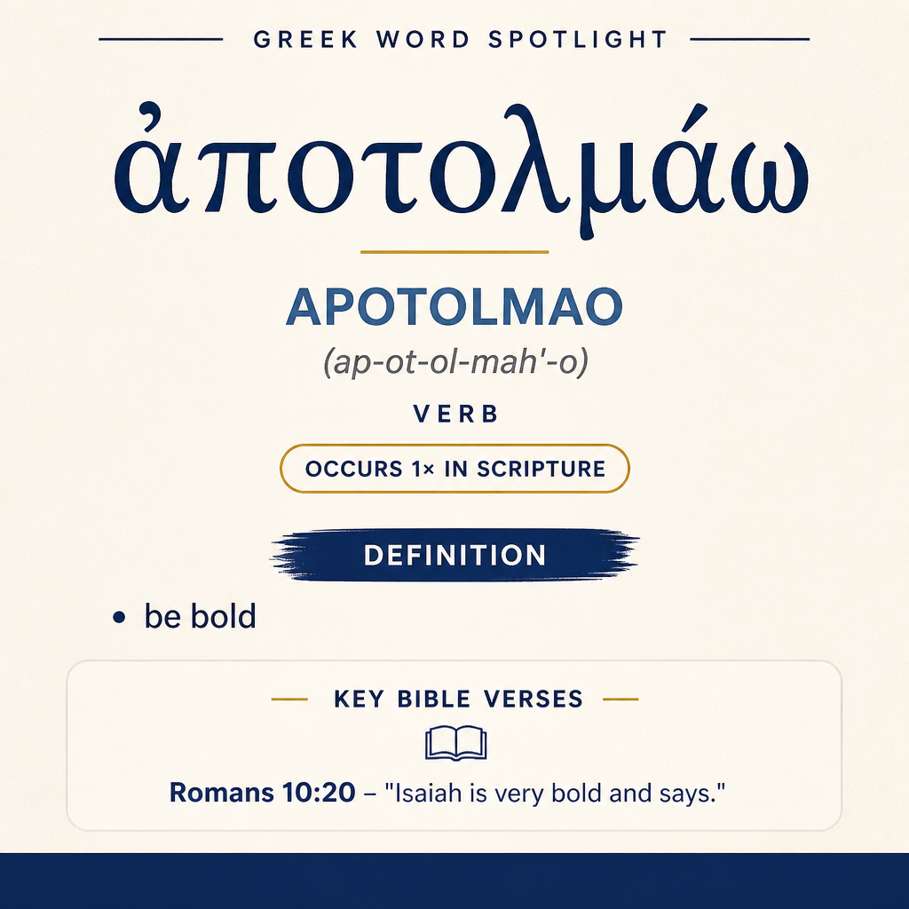 Exploring the Meaning of Apotolmao in Greek statistics