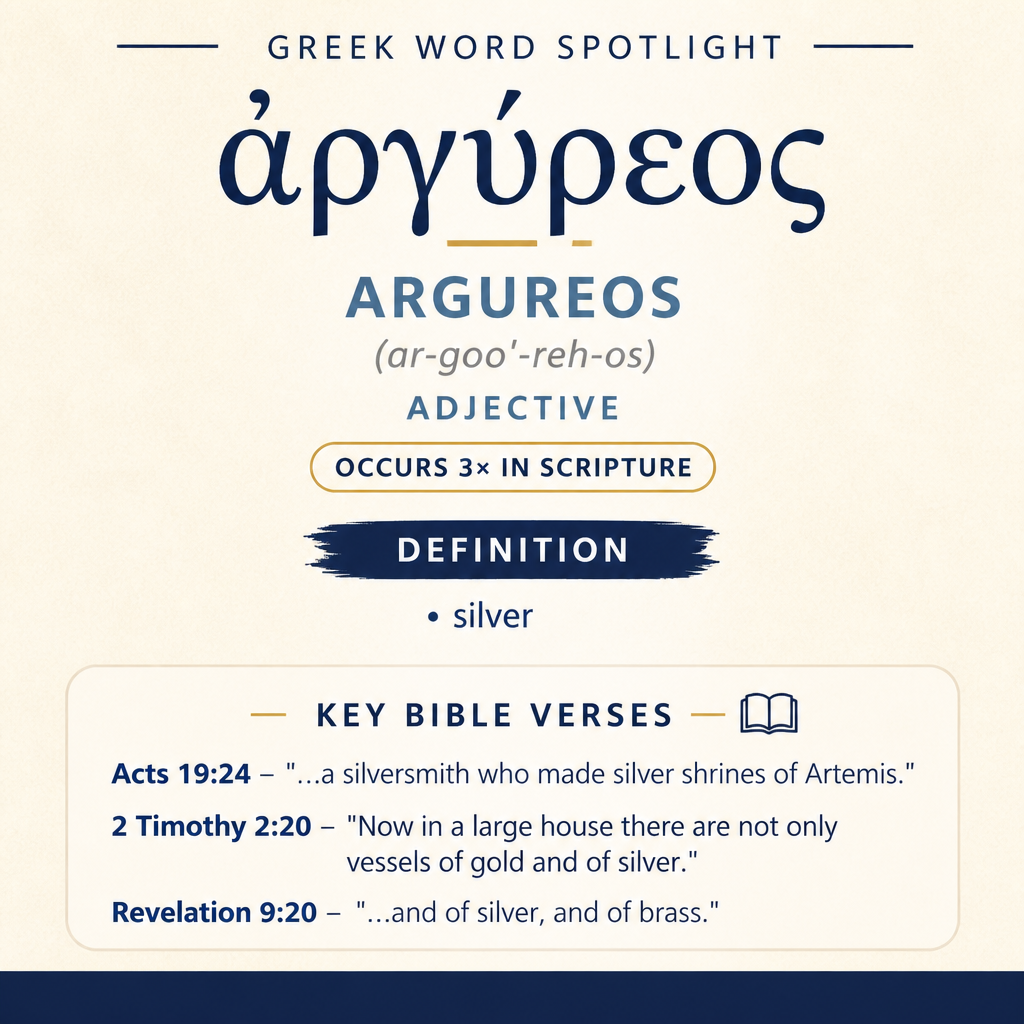 Exploring the Meaning of Argureos in Greek statistics