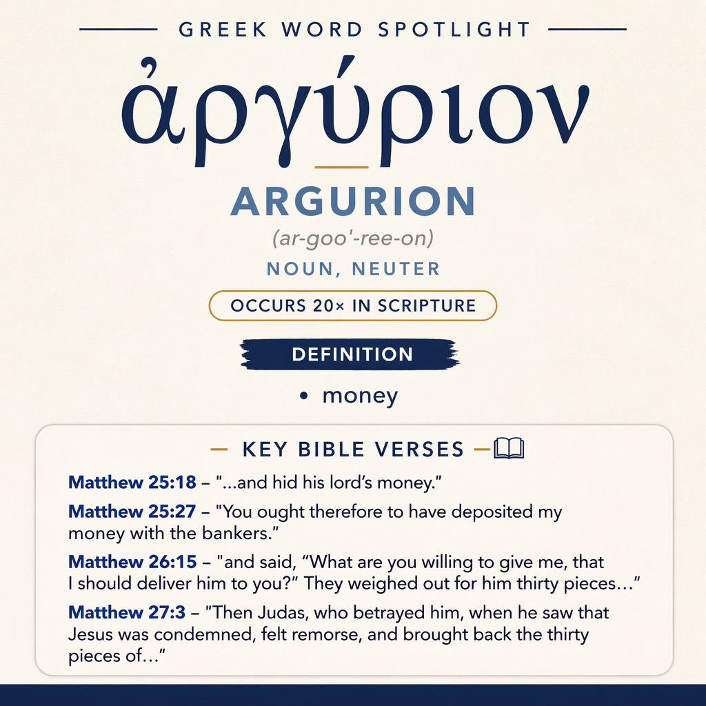 Exploring the Meaning of Argurion in Greek statistics