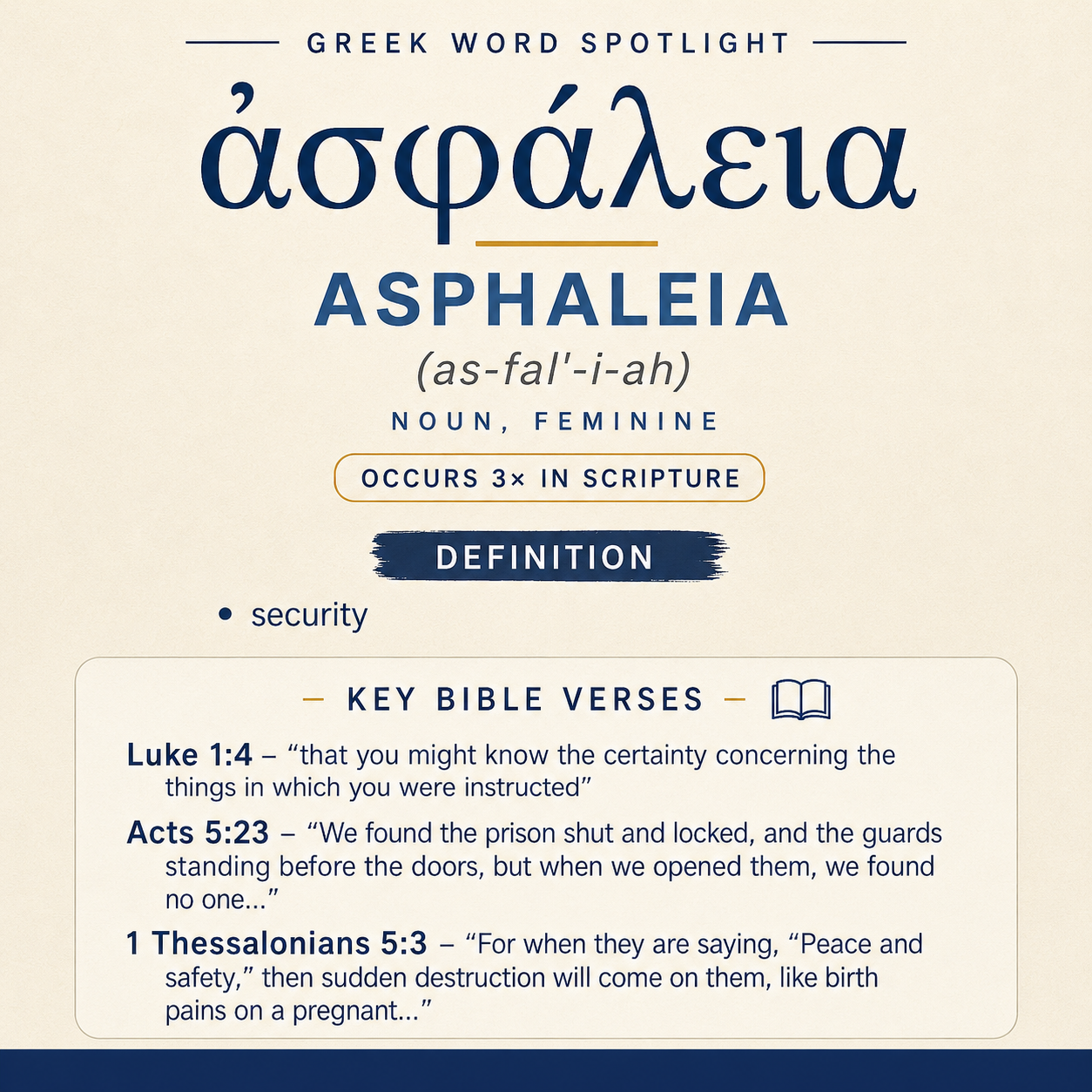 Exploring the Meaning of Asphaleia in Greek statistics