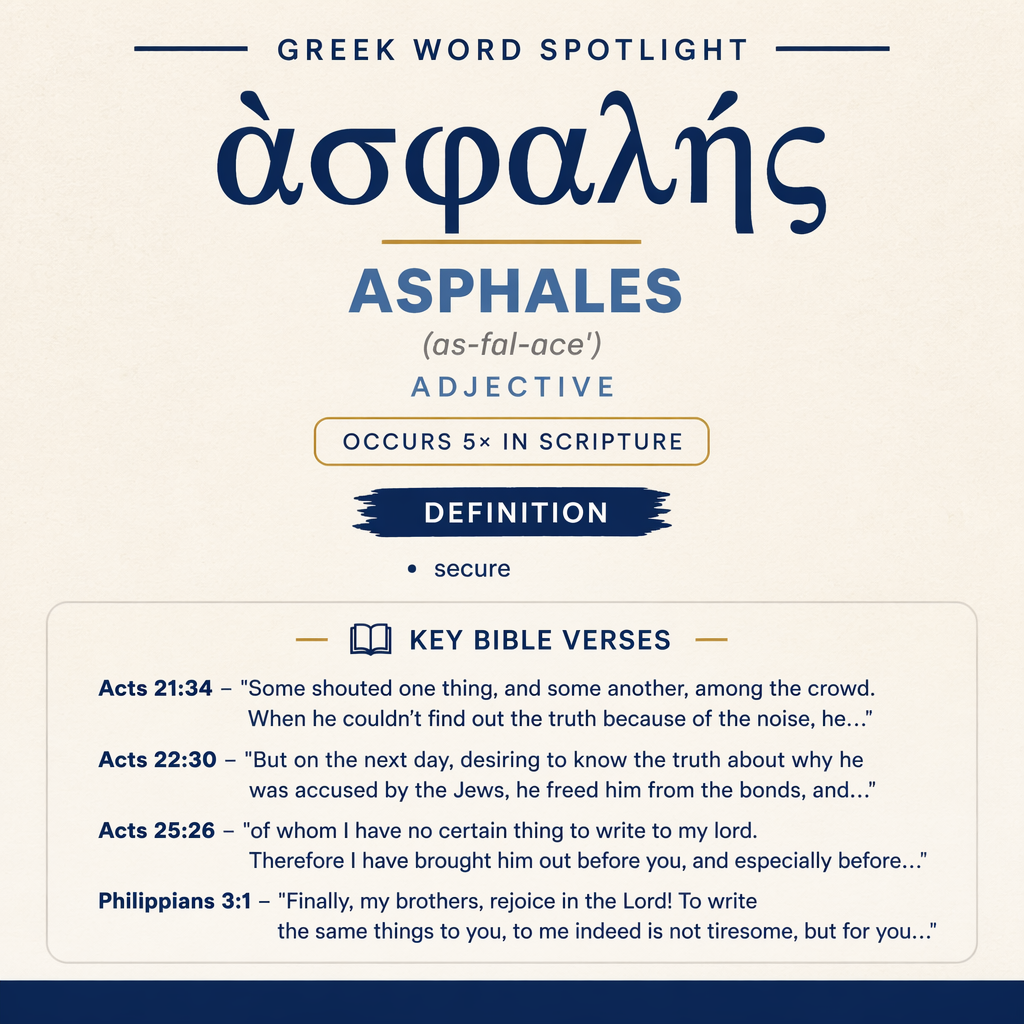 Exploring the Meaning of Asphales in Greek statistics