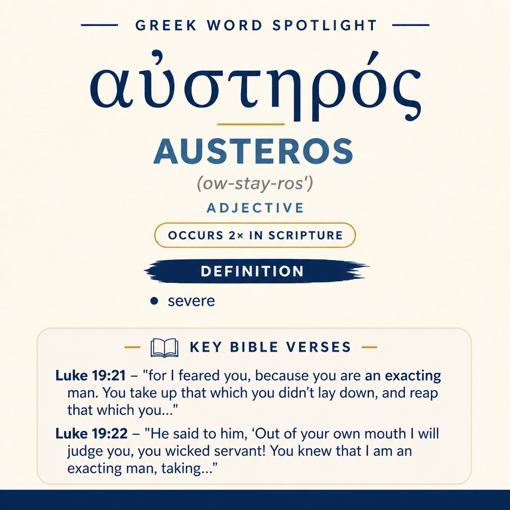 Exploring the Meaning of Austeros in Greek statistics