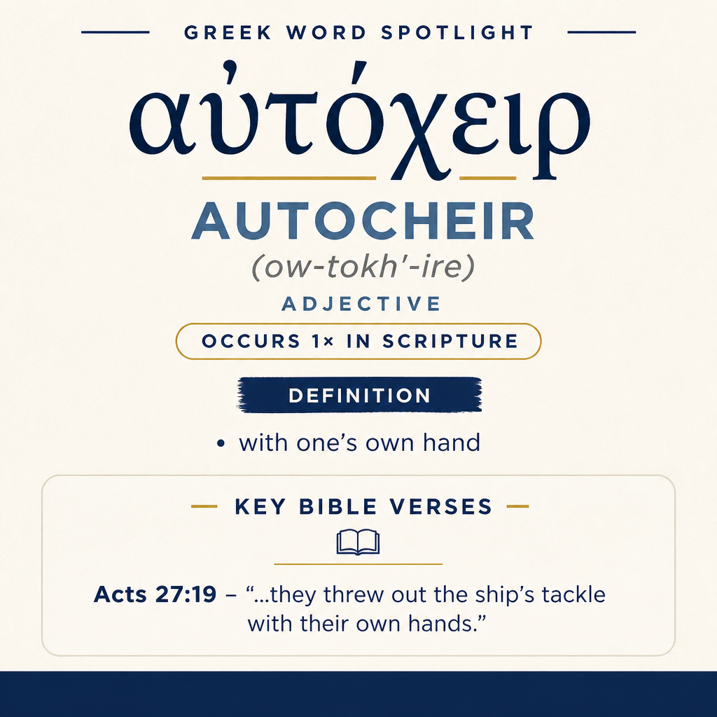 Exploring the Meaning of Autocheir in Greek statistics