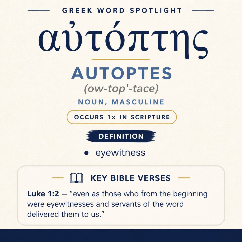 Exploring the Meaning of Autoptes in Greek statistics