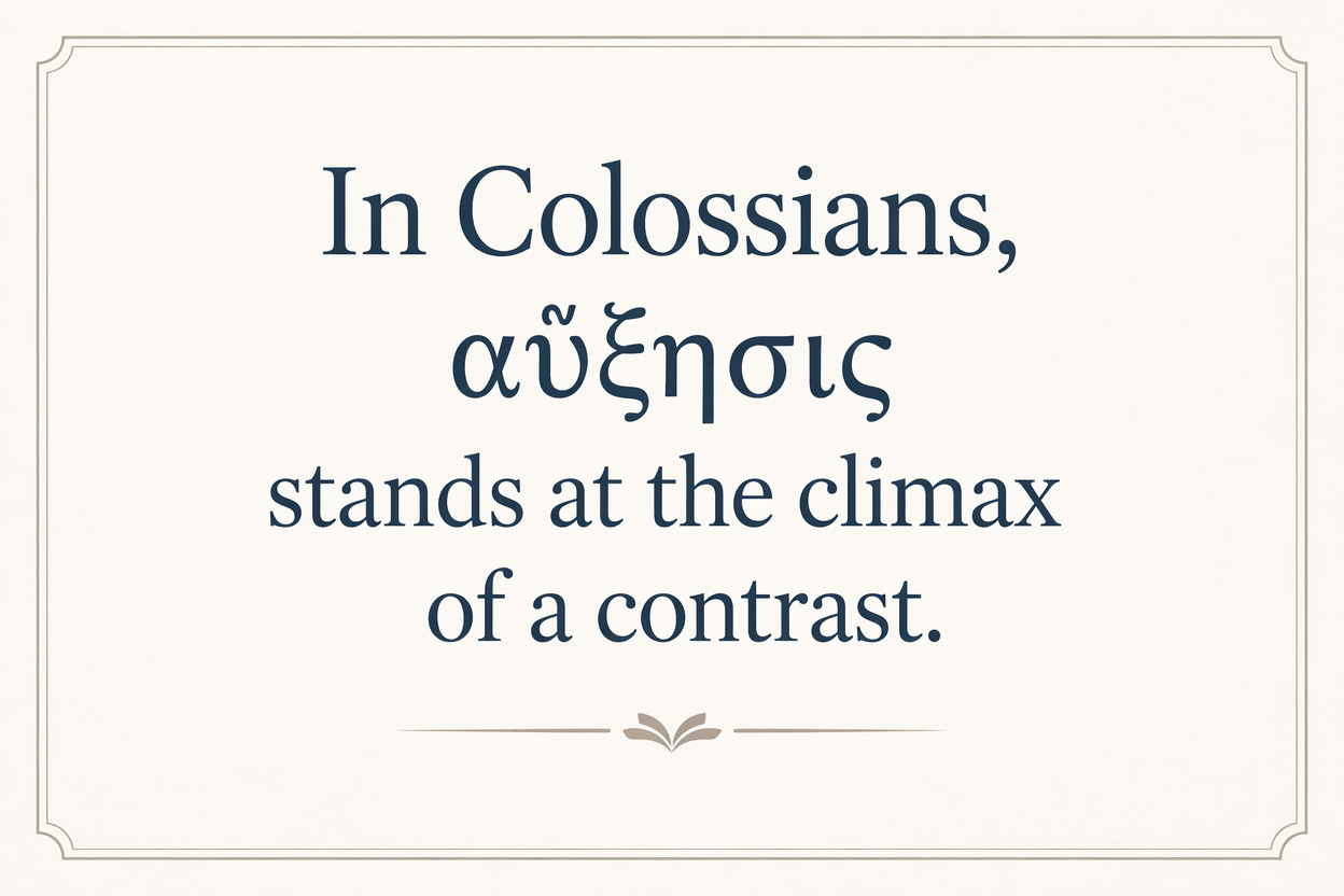 Key insight about Exploring the Meaning of Auxesis in Greek