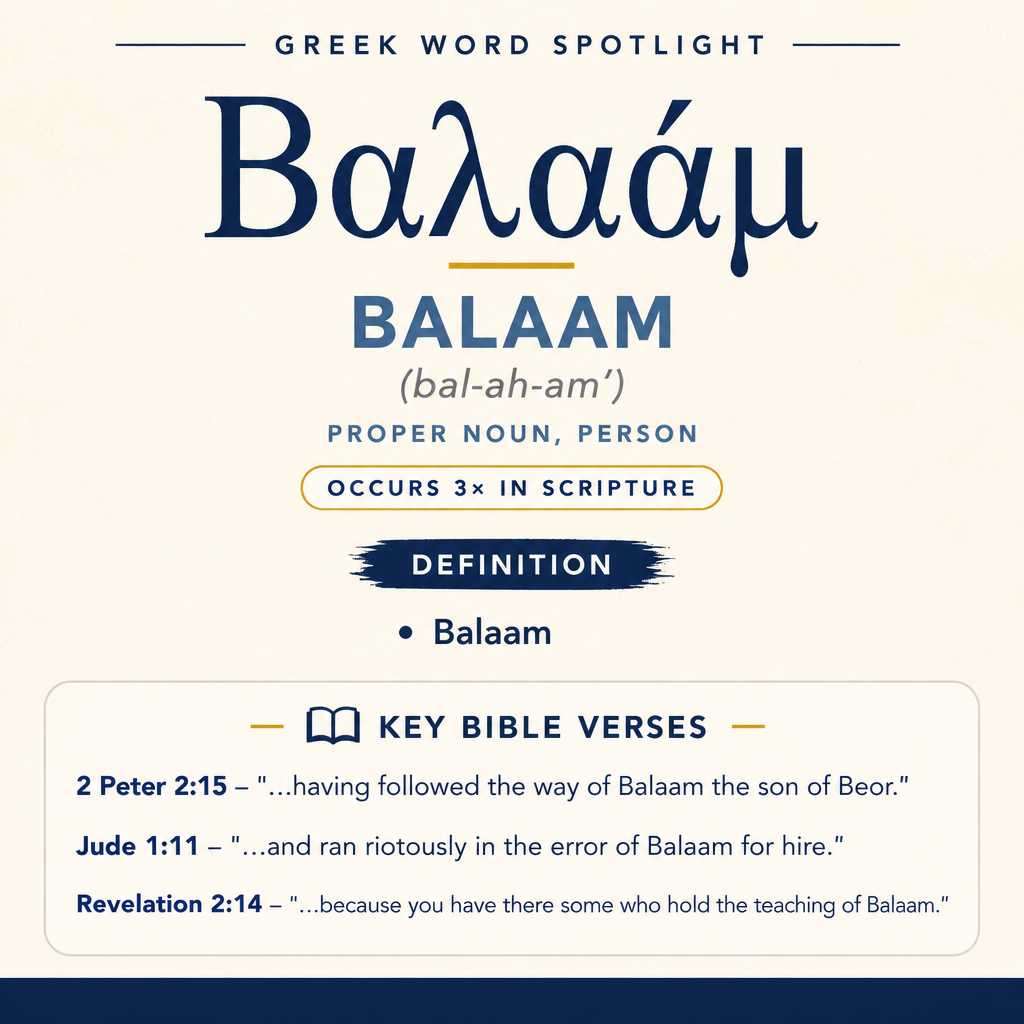 Exploring the Meaning of Balaam in Greek statistics