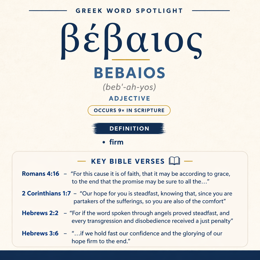 Exploring the Meaning of Bebaios in Greek statistics