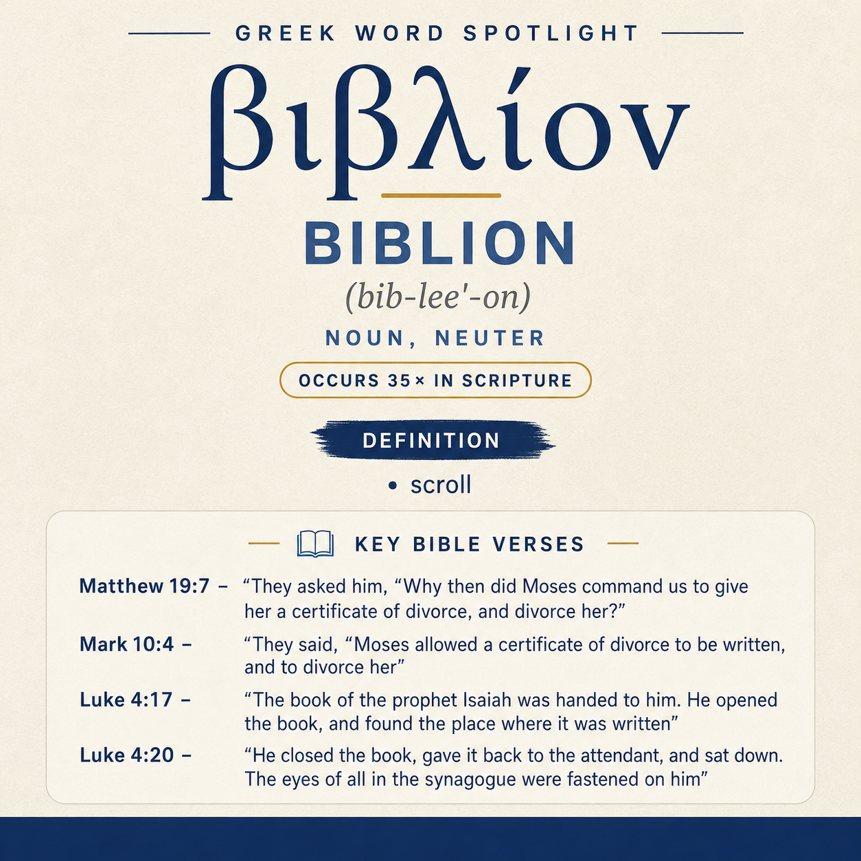 Exploring the Meaning of Biblion in Greek statistics