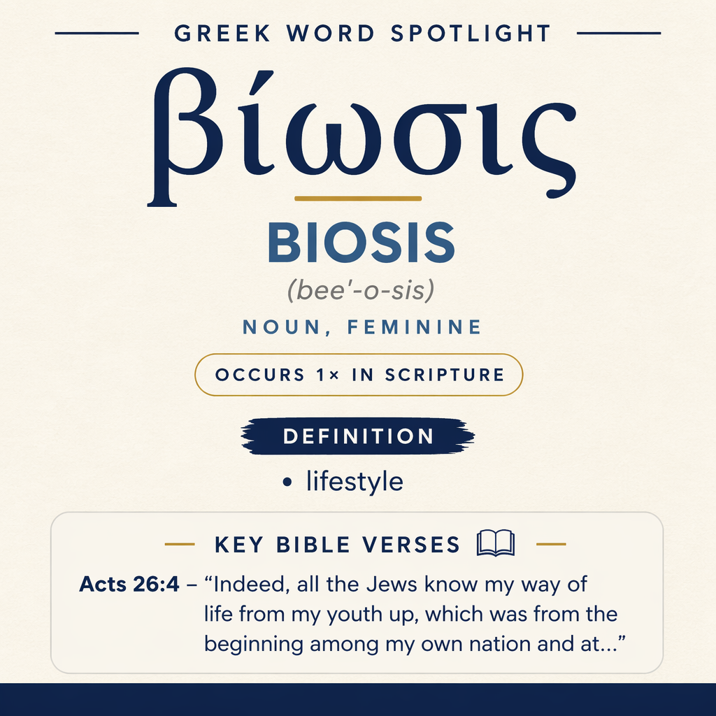 Exploring the Meaning of Biosis in Greek statistics