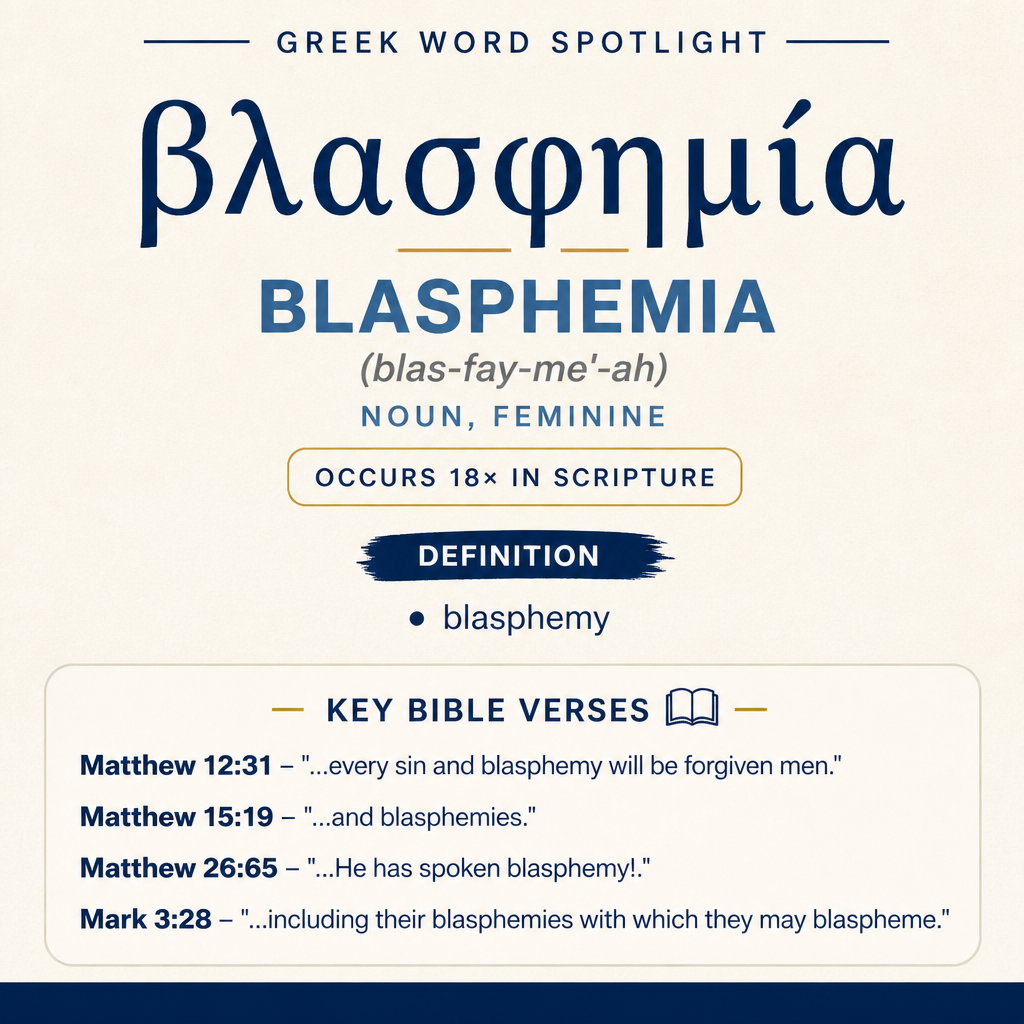 Exploring the Meaning of Blasphemia in Greek statistics