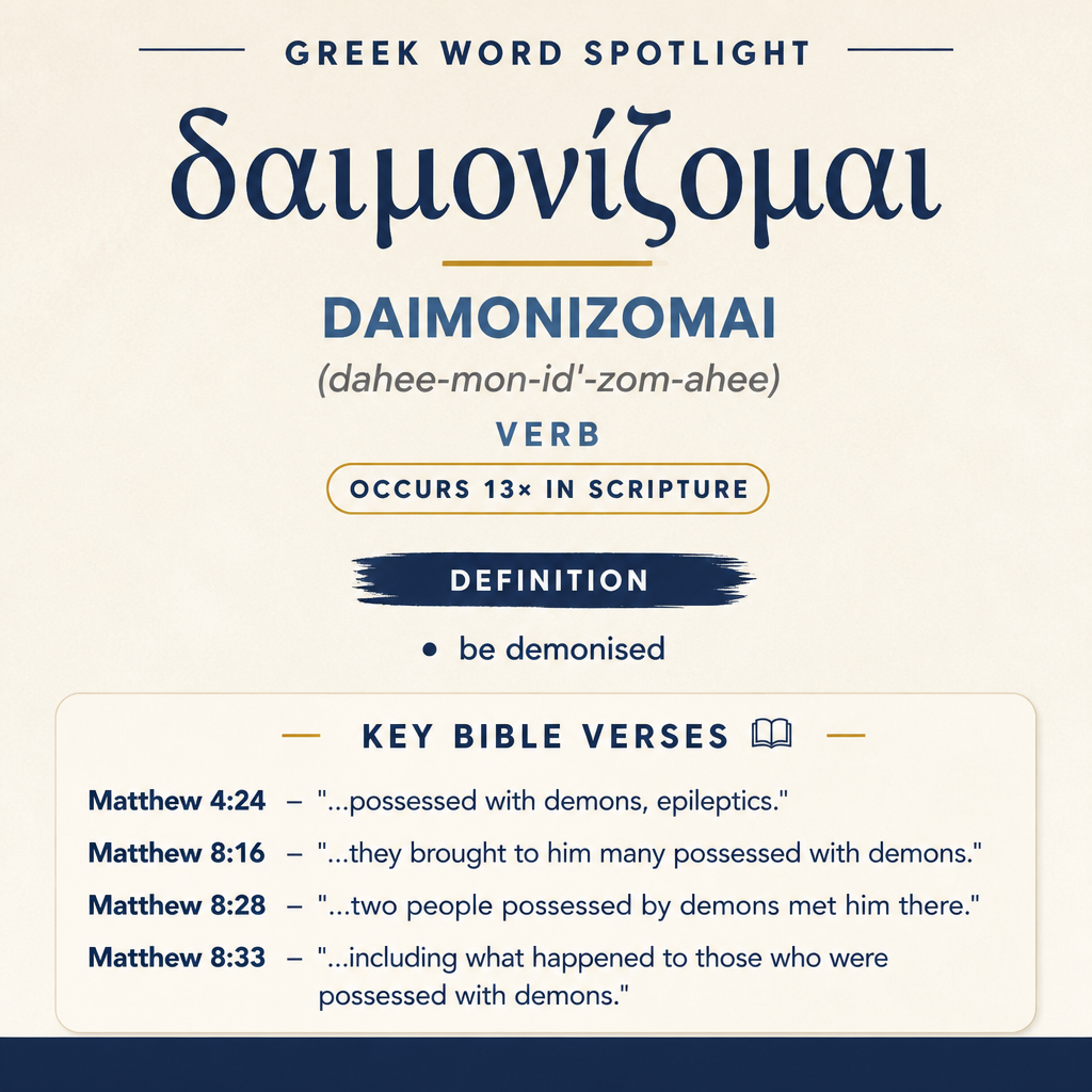 Exploring the Meaning of Daimonizomai in Greek statistics