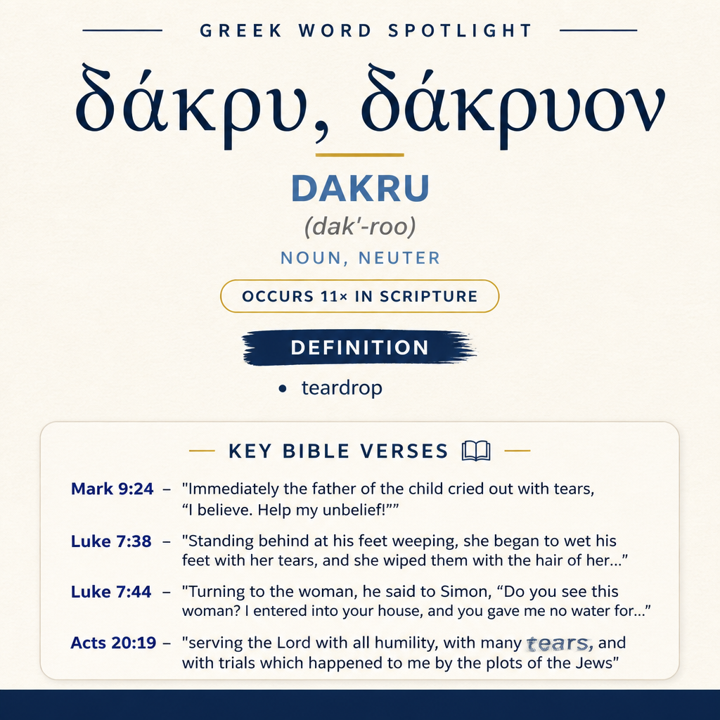 Exploring the Meaning of Dakru in Greek statistics